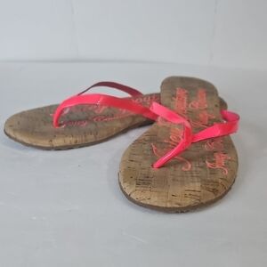 Juicy Couture Pink Sandals Cork Footbed